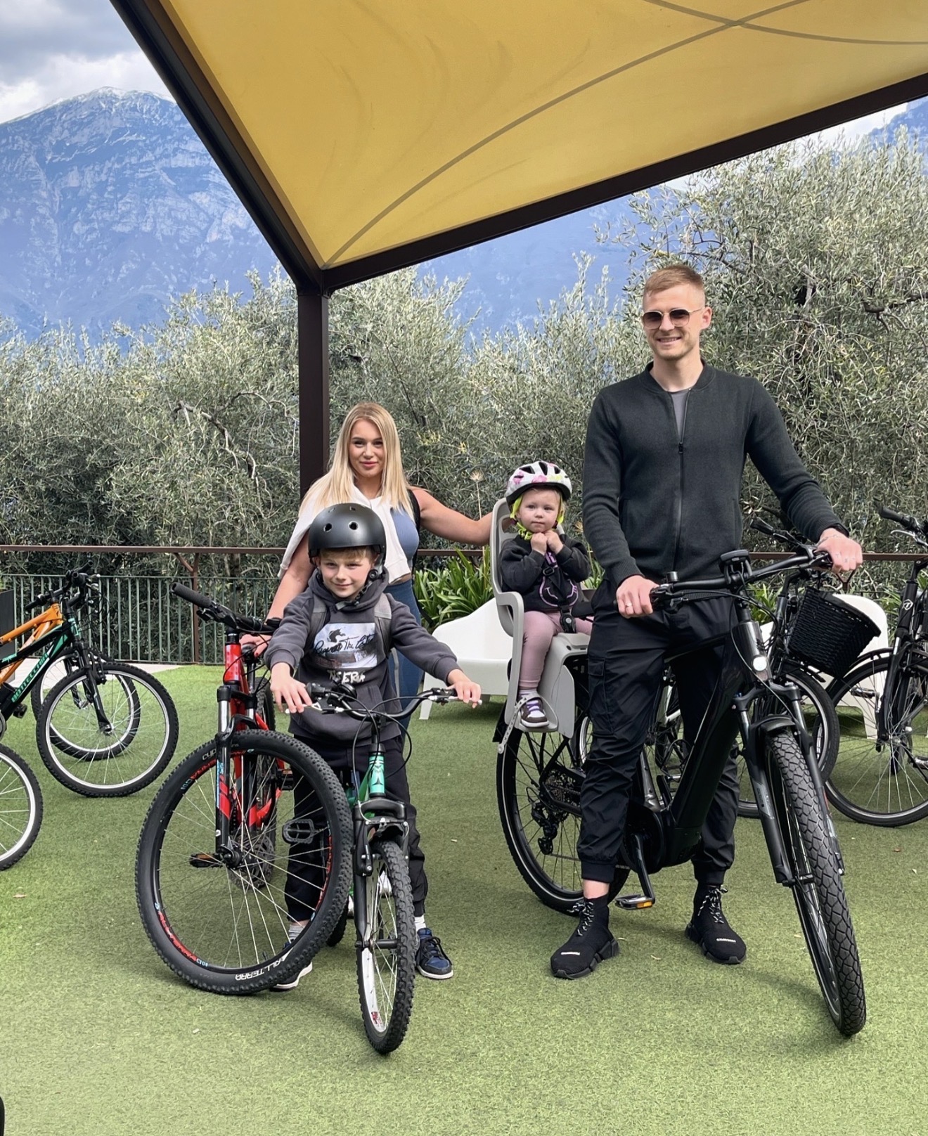 Family bikes at Limone Bike Rental